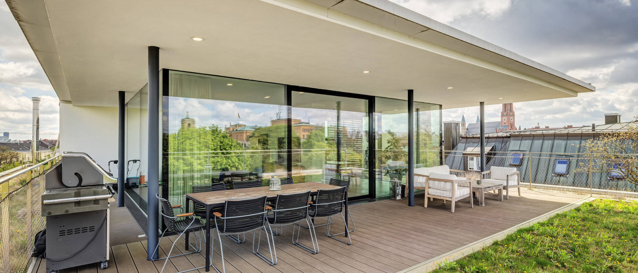Penthouse byt München Haidhausen 01 Střešní terasa 14832