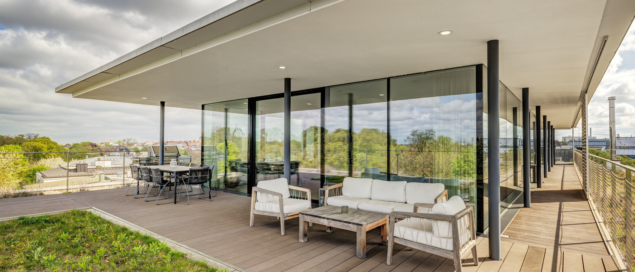 Penthouse byt München Haidhausen 02 Střešní terasa 14832