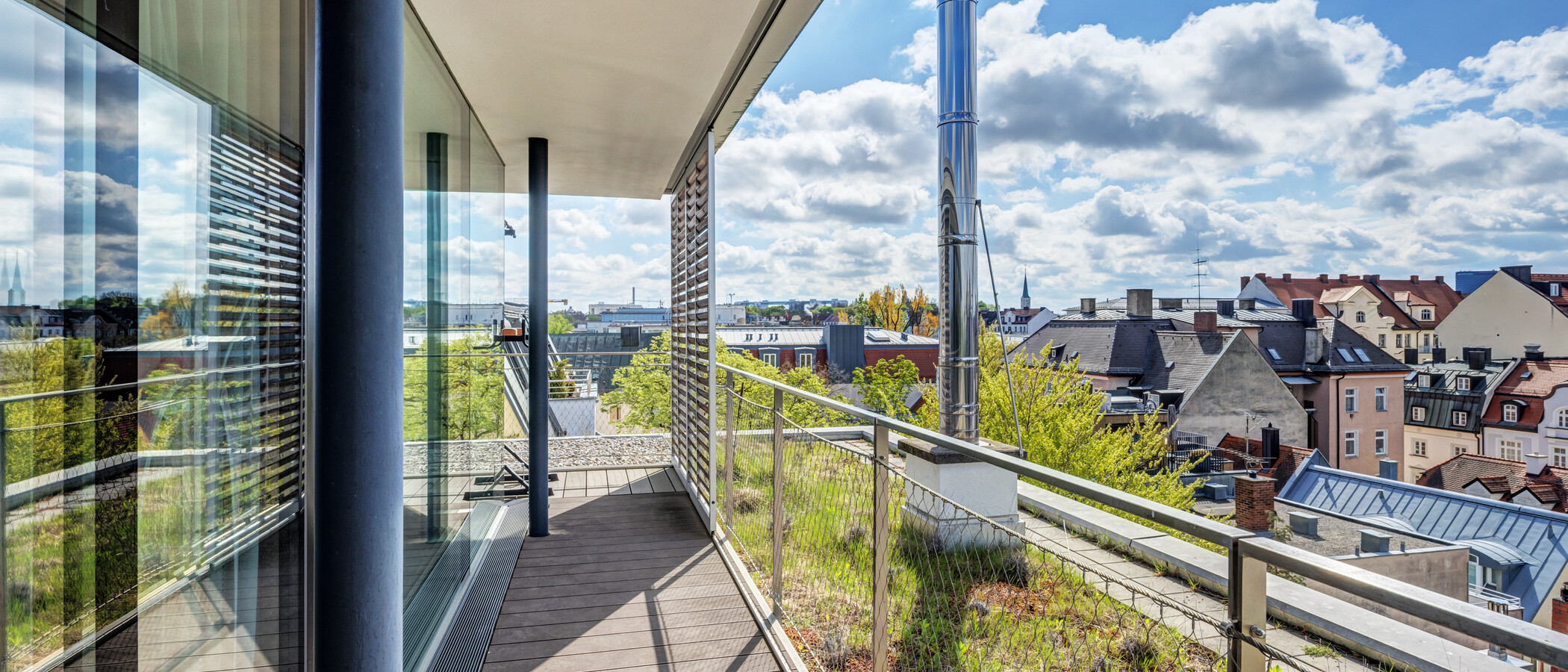 Penthouse byt München Haidhausen 03 Střešní terasa 14832