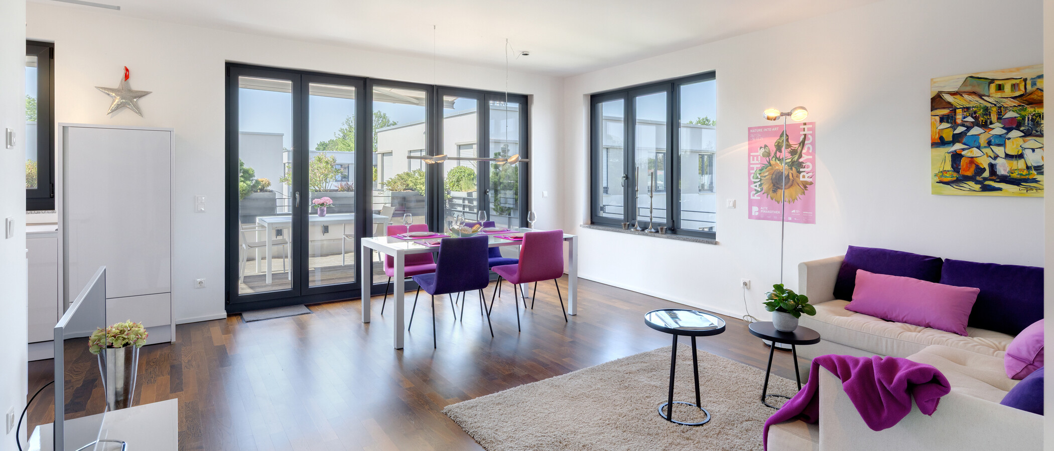 Apartament cu terasă pe acoperiș München Altbogenhausen 01 Zona de zi 14872