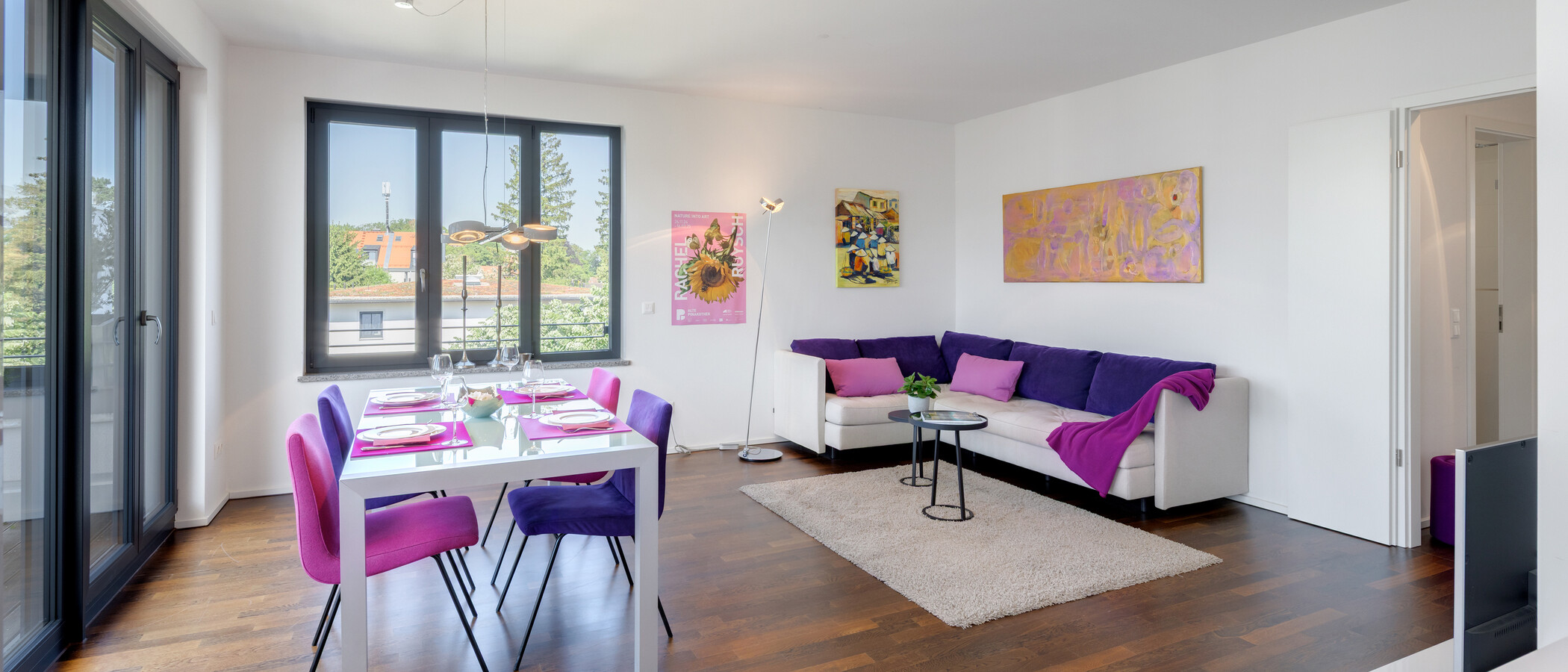 Apartament cu terasă pe acoperiș München Altbogenhausen 02 Zona de zi 14872