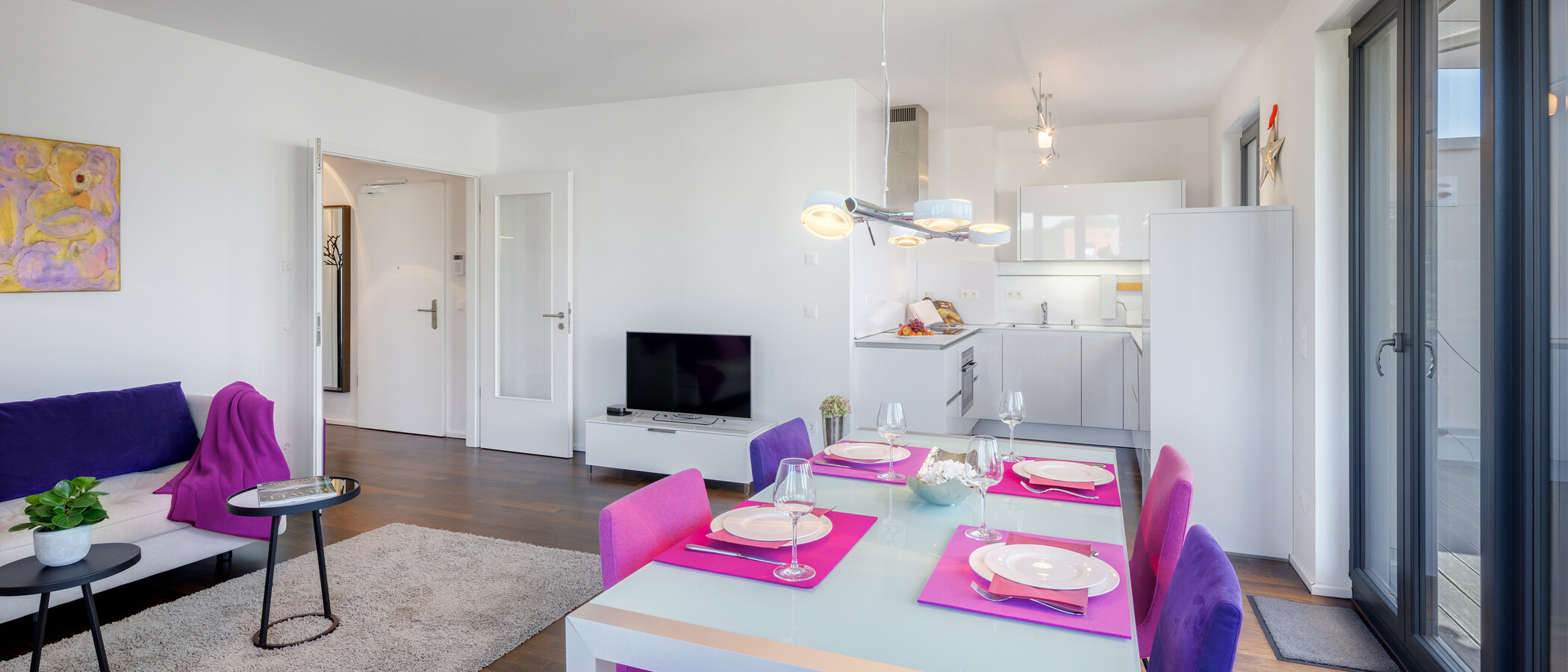 Apartament cu terasă pe acoperiș München Altbogenhausen 03 Zona de zi 14872
