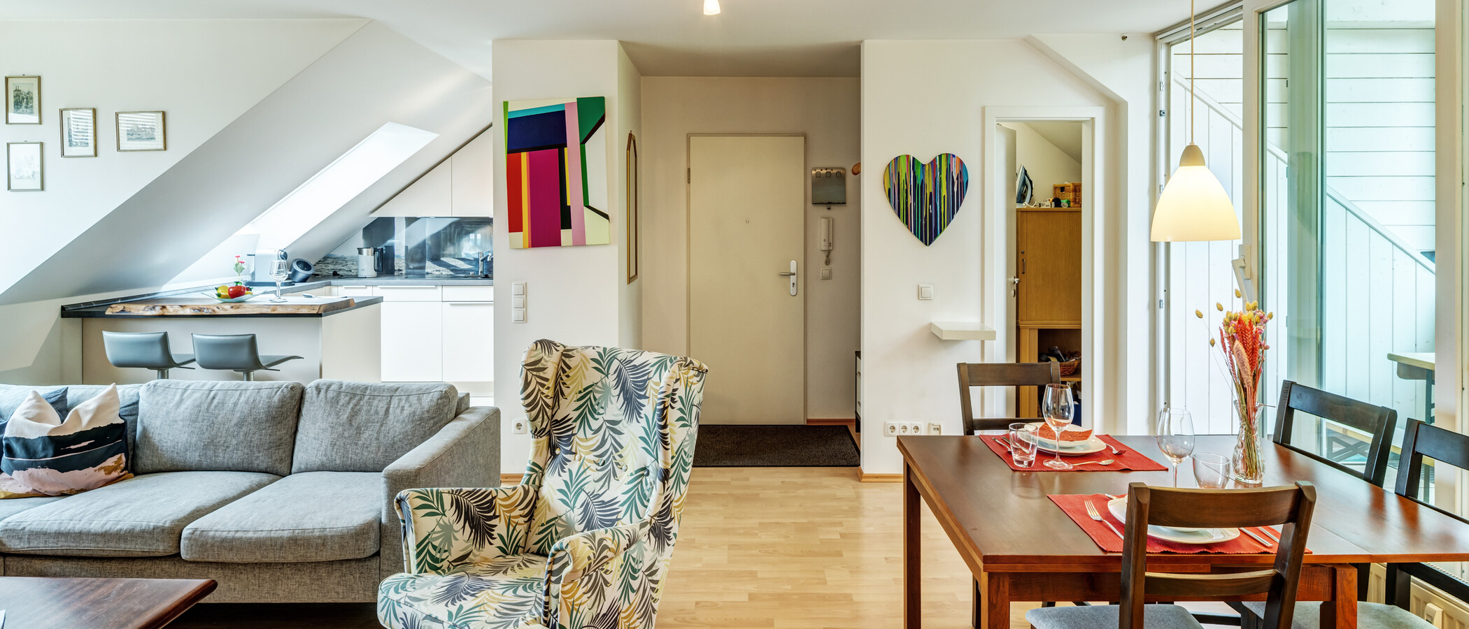 Apartamento no sótão München Obergiesing 03 Área de estar 14920