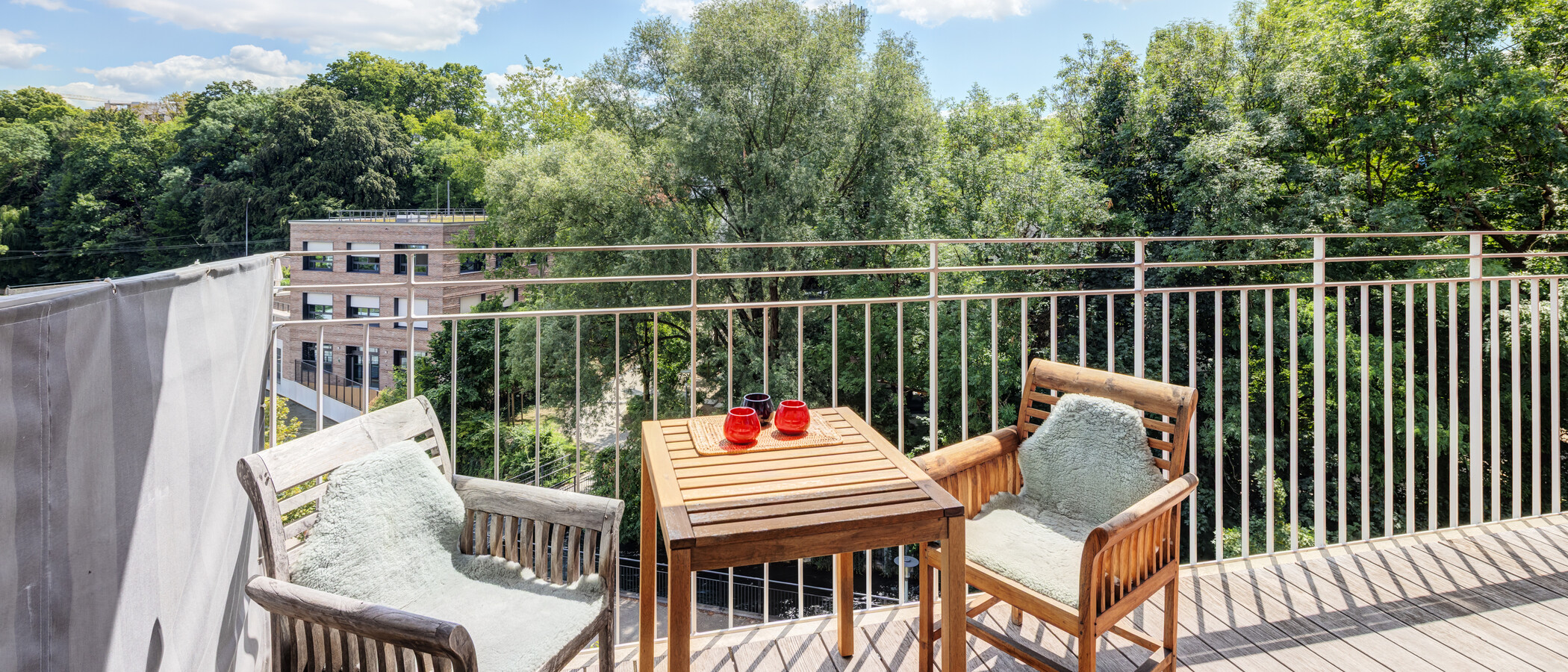 Podkrovní byt München Au 01 Balkon 14953