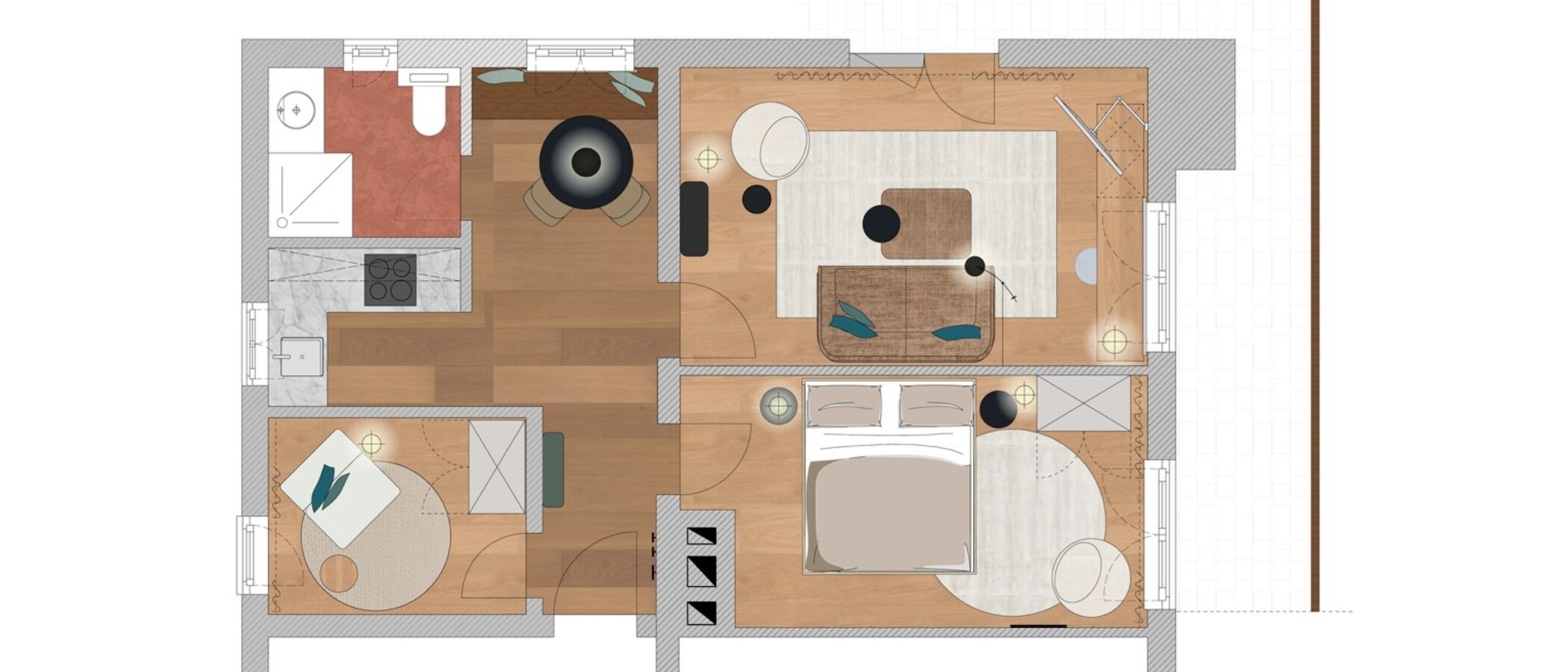 Flat Rottach-Egern 01 Planløsning 14965