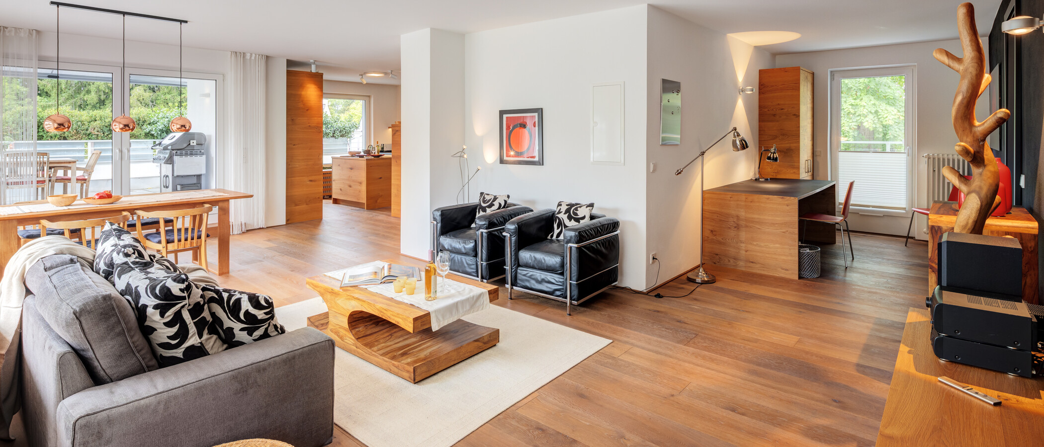 Apartament cu terasă pe acoperiș München Solln 03 Zona de zi 15010