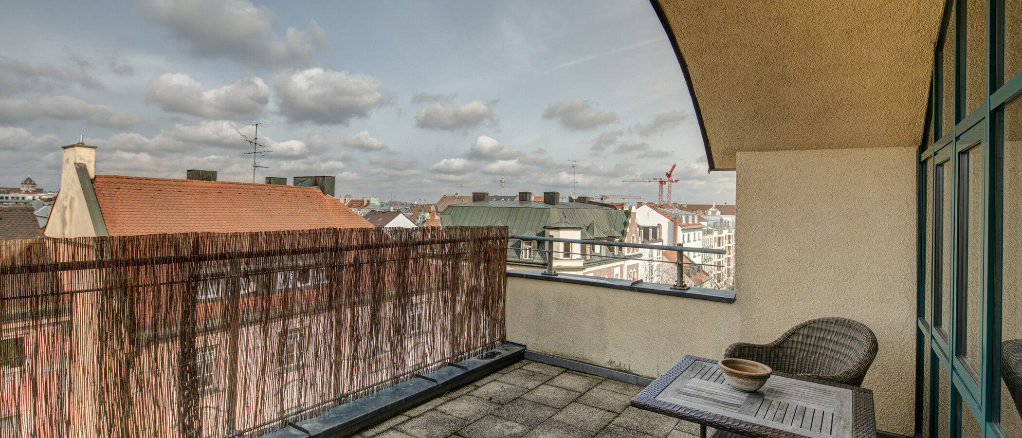 Střešní terasa bytu München Maxvorstadt - Westen 02 Terasa 1607