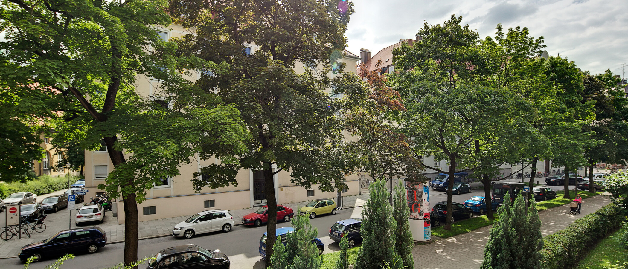 Platt München Schwabing (links der Leopoldstraße) 02 Utsikt 1680