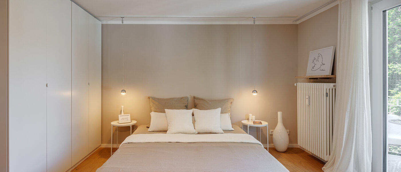 Ploché München Schwabing (links der Leopoldstraße) 03 Spálňa 2407