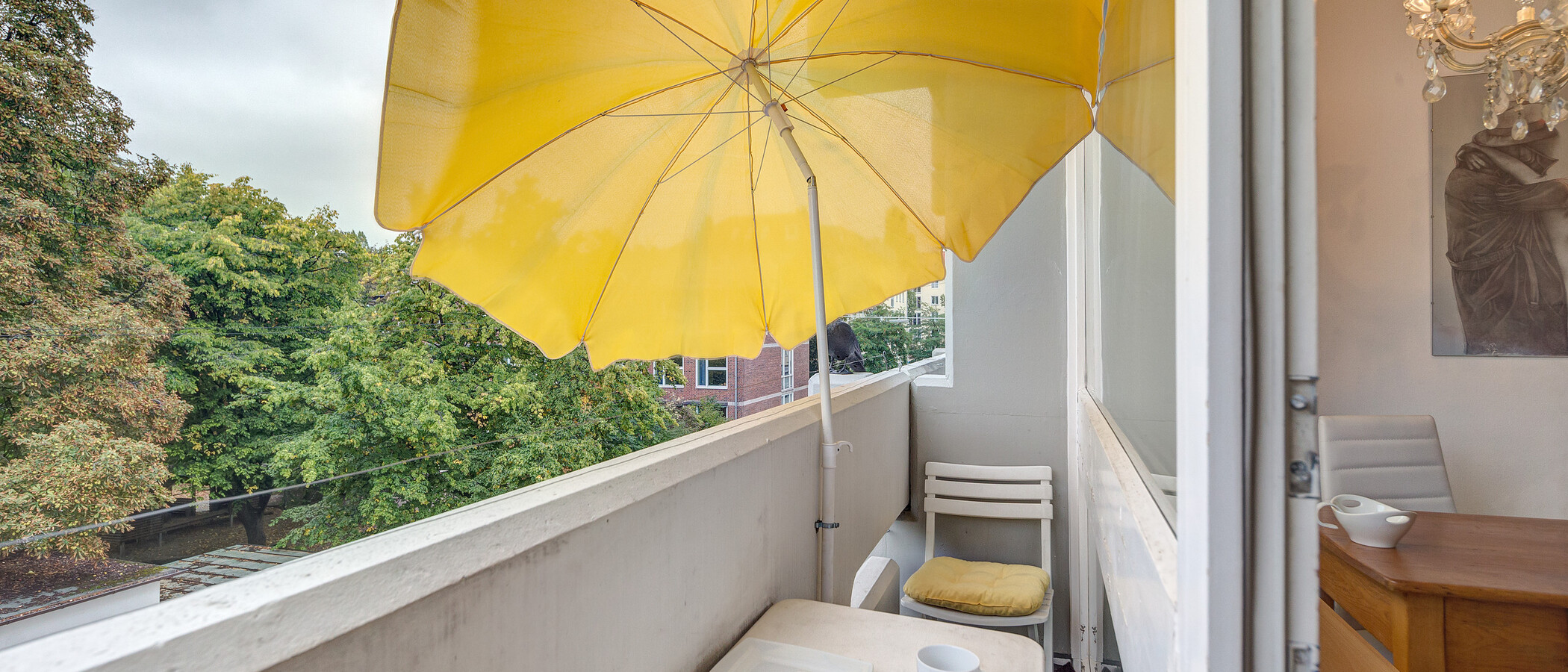 Flat München Schwabing (links der Leopoldstraße) 01 Balkong 2684