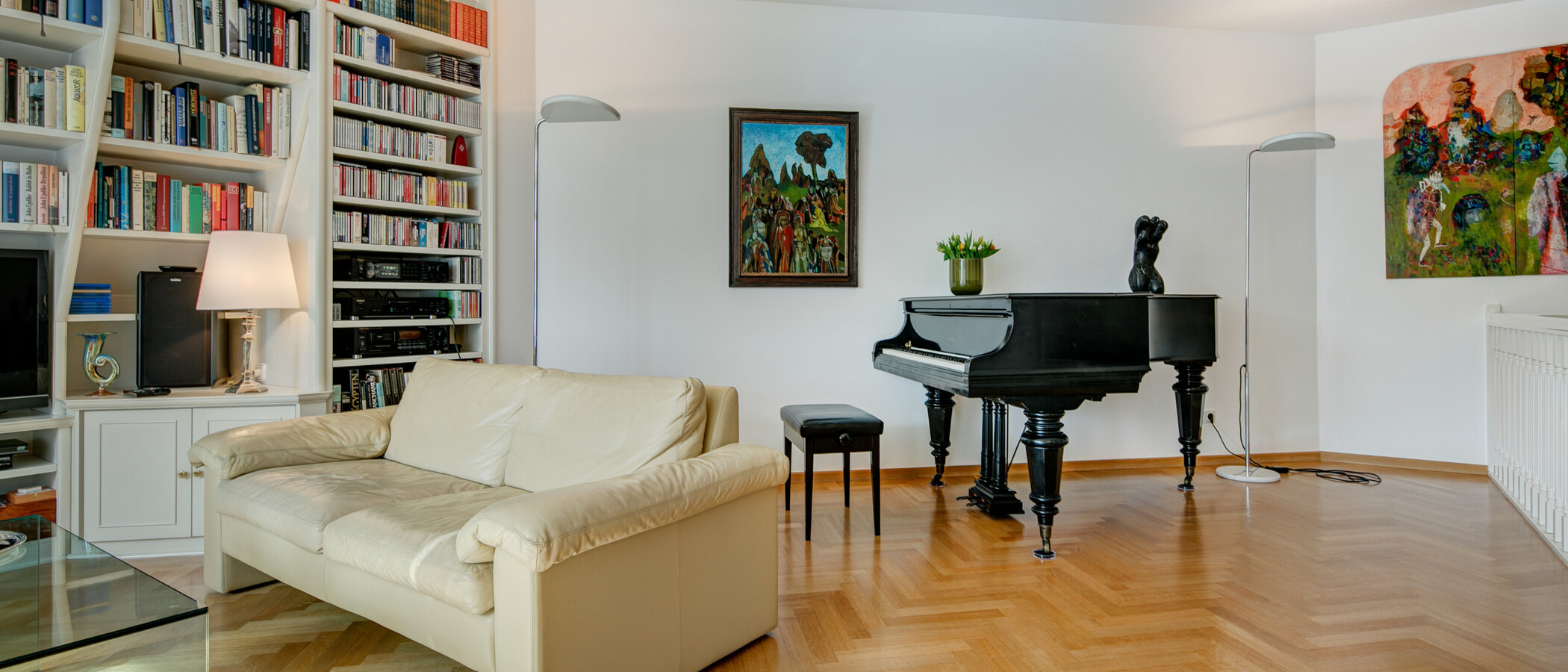 Střešní terasa bytu München Schwabing (rechts der Leopoldstraße) 03 Living 2693