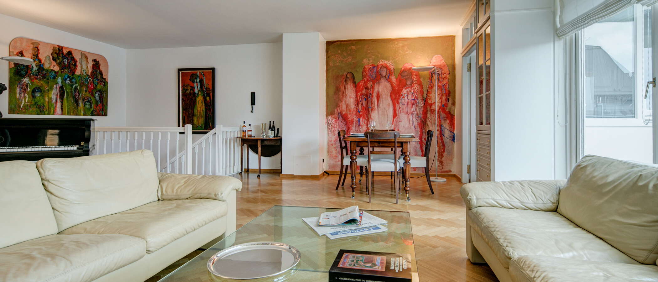 Střešní terasa bytu München Schwabing (rechts der Leopoldstraße) 04 Living 2693