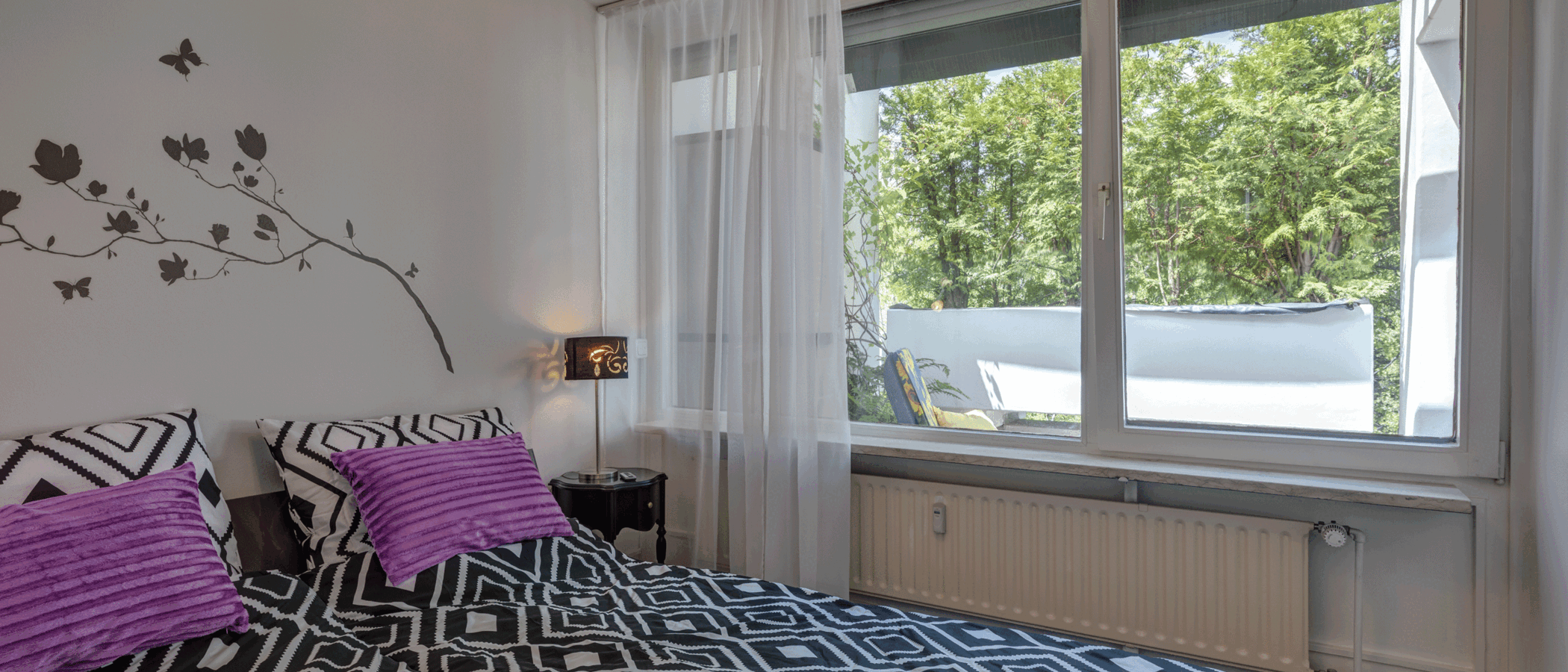 Stanovanje s strešno teraso München Neuhausen 01 Spalnica 2774