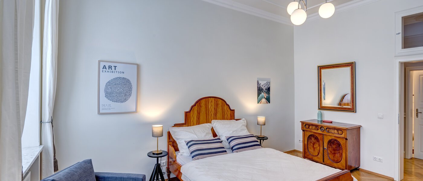 Płaski München Gärtnerplatzviertel 02 1. sypialnia 3036