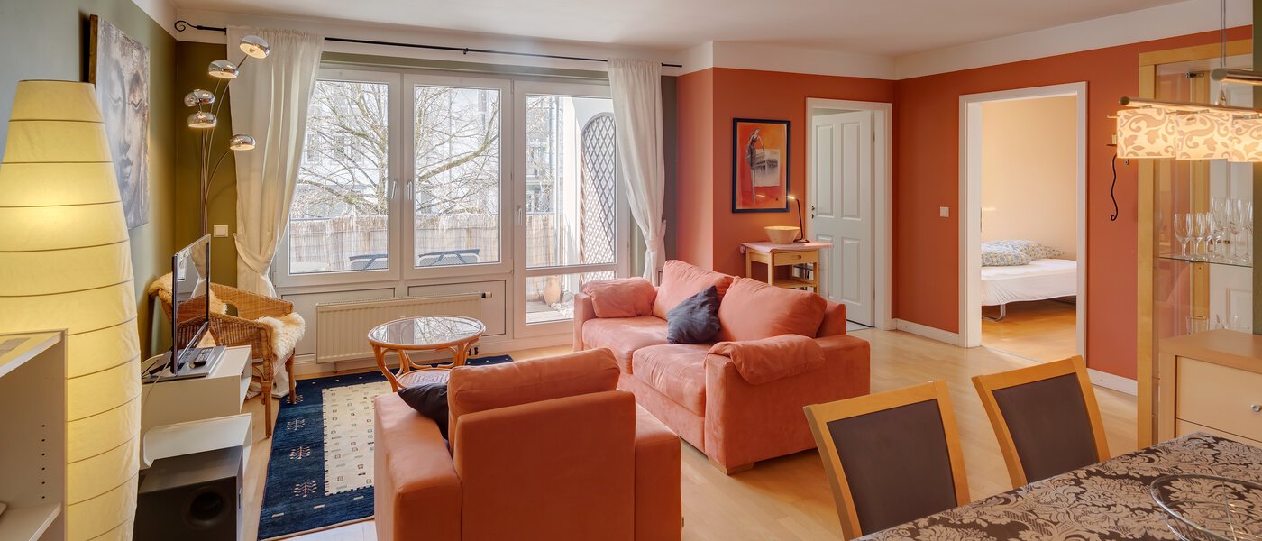 플랫 München Neuhausen 02 거실 공간 3288