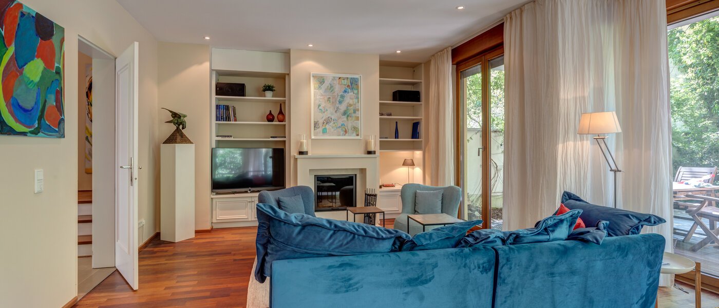 ikerház München Schwabing (links der Leopoldstraße) 03 Nappali 3396