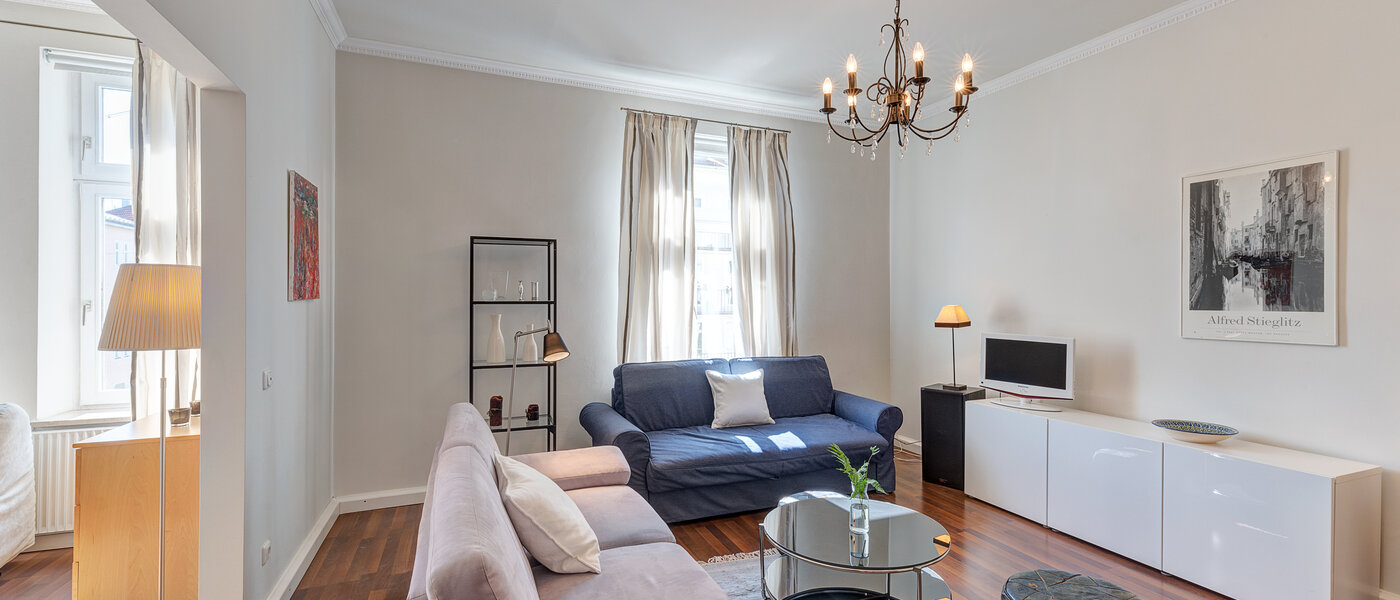 플랫 München Maxvorstadt - Universitätsviertel 01 거실 공간 3592