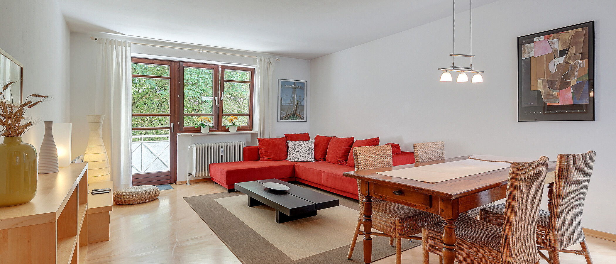 Mezonetový byt München Glockenbachviertel 01 Living 3866