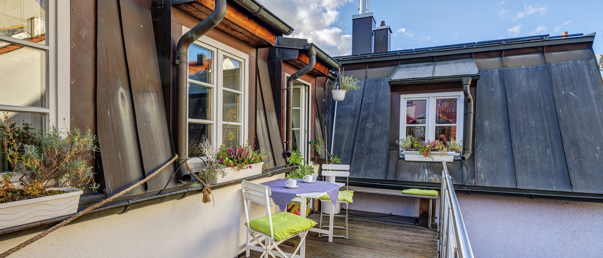 Podkrovní byt München Giesing 01 Balkon 4477