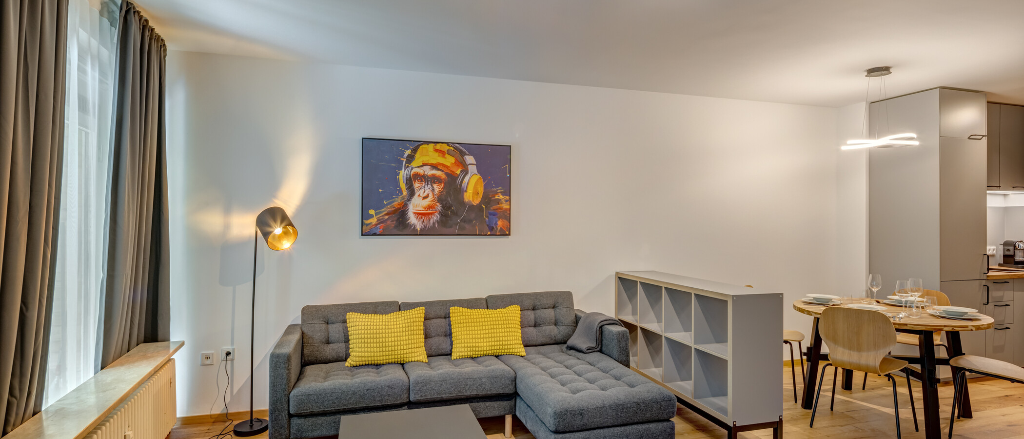 Apartamento com jardim München Solln 01 Área de estar 515