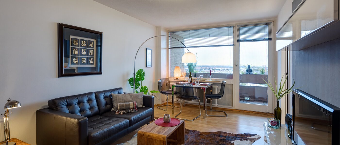 플랫 München Westend 01 거실 공간 5709