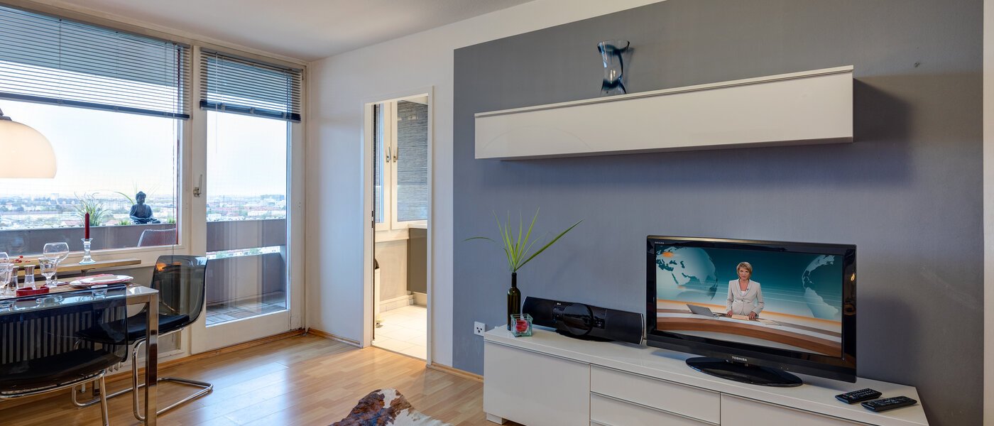 플랫 München Westend 03 거실 공간 5709