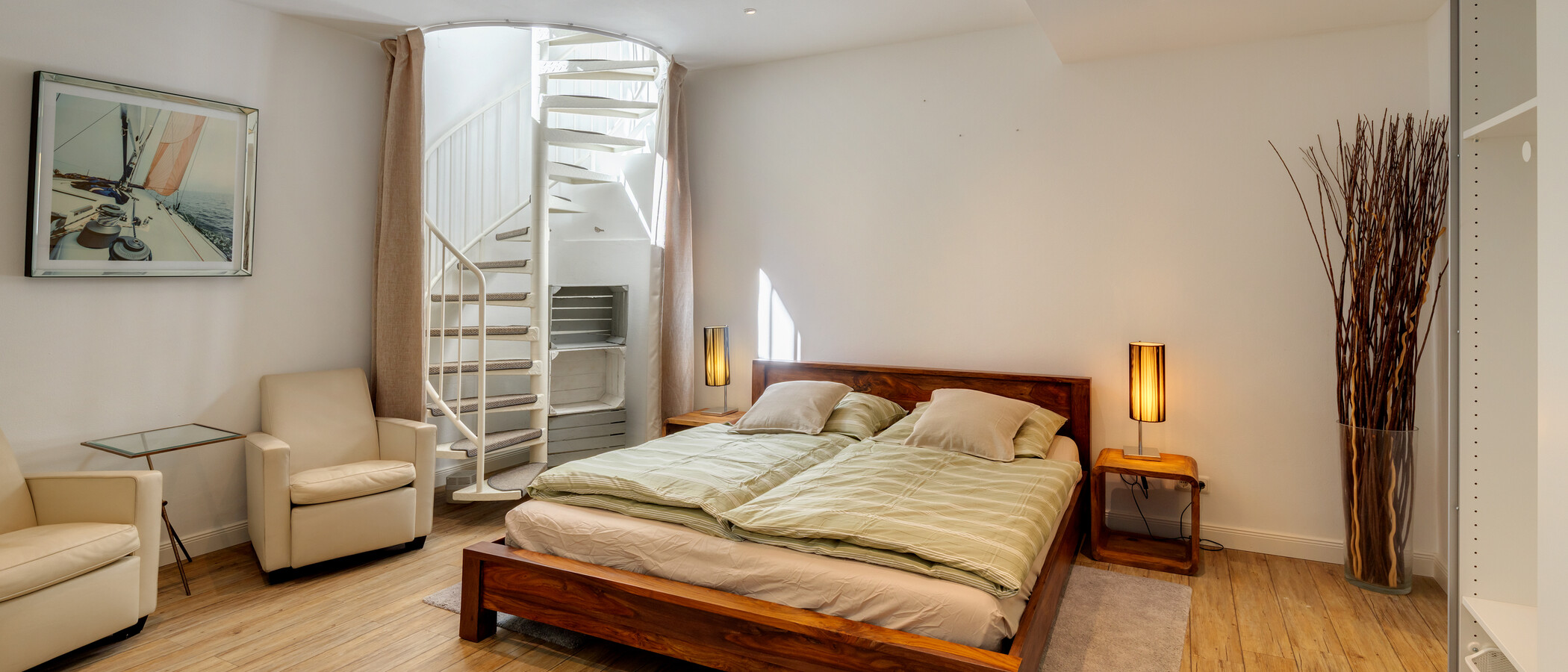 Mieszkanie typu maisonette München Lehel 01 Część sypialna 581
