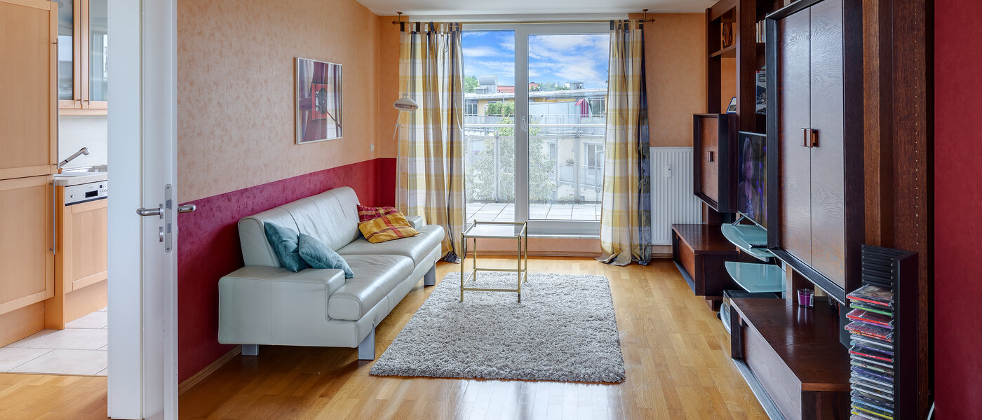 Апартамент с покривна тераса München Sendling-Westpark 04 Дневна зона 5946