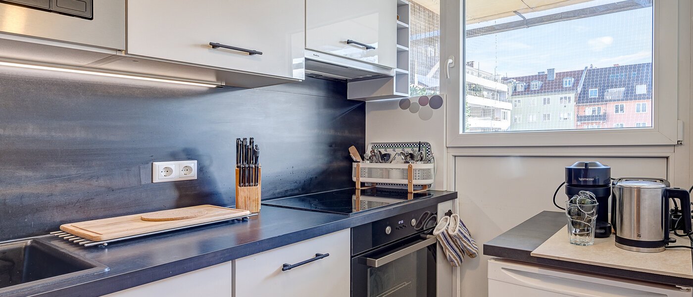 Плосък München Maxvorstadt - Universitätsviertel 01 Кухня 6485