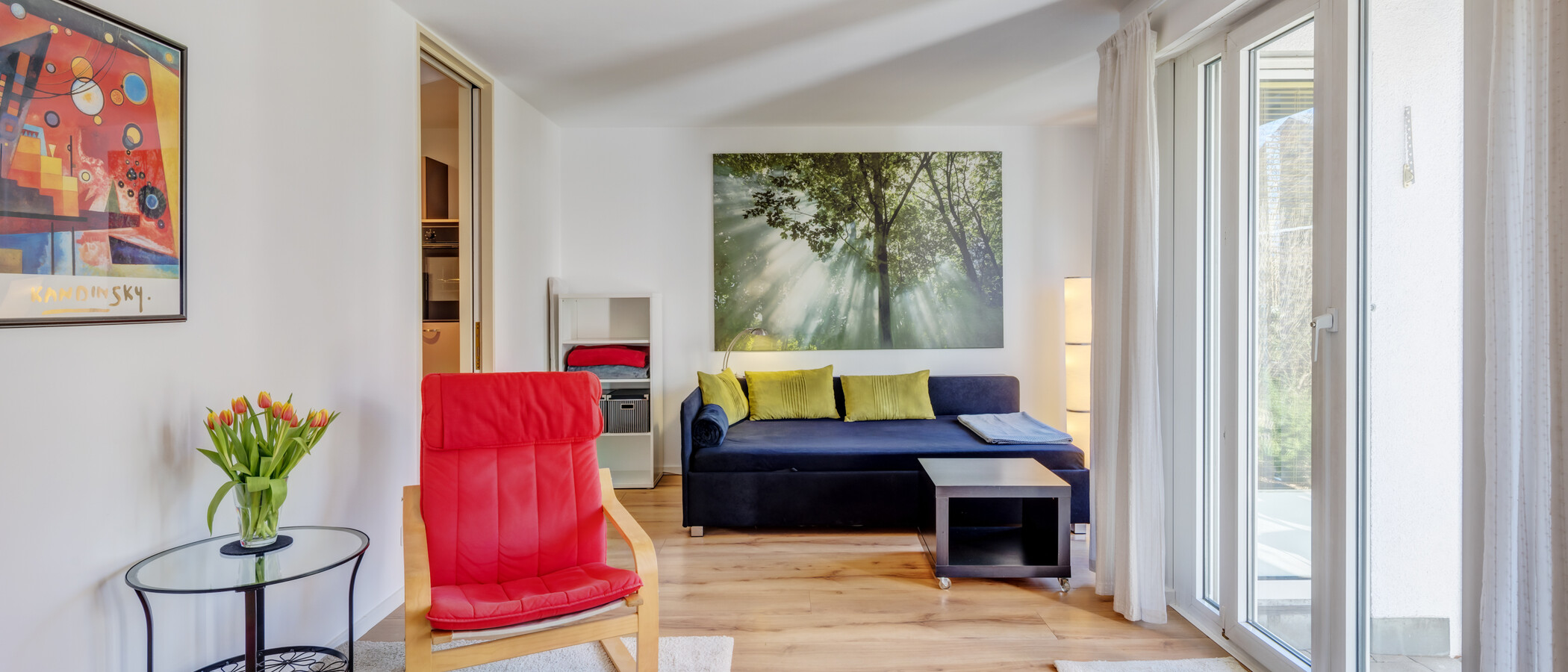 Kerti lakás München Neuhausen 01 Nappali 6696