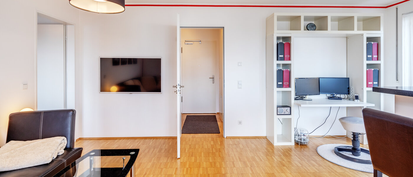 Byt so strešnou terasou München Schwabing-West 03 Obývacia časť 7226