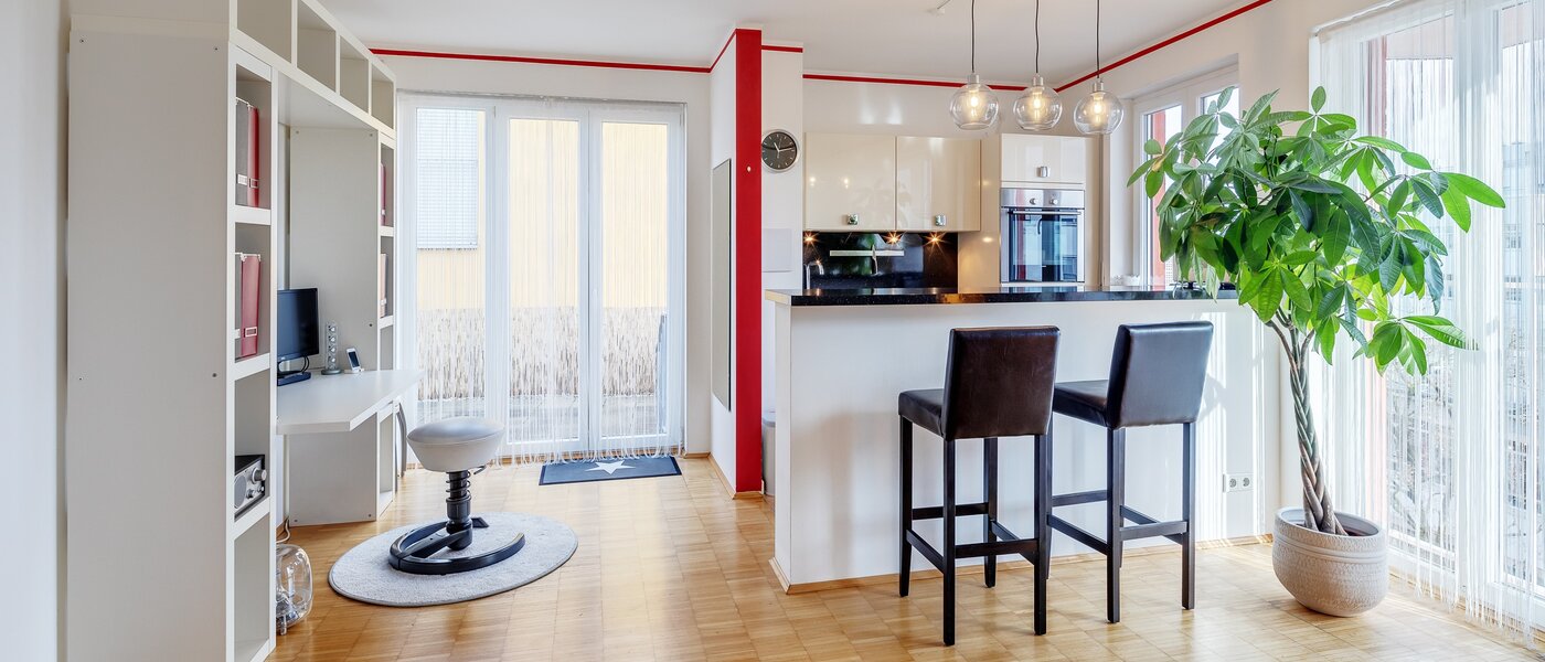 Byt so strešnou terasou München Schwabing-West 04 Obývacia časť 7226