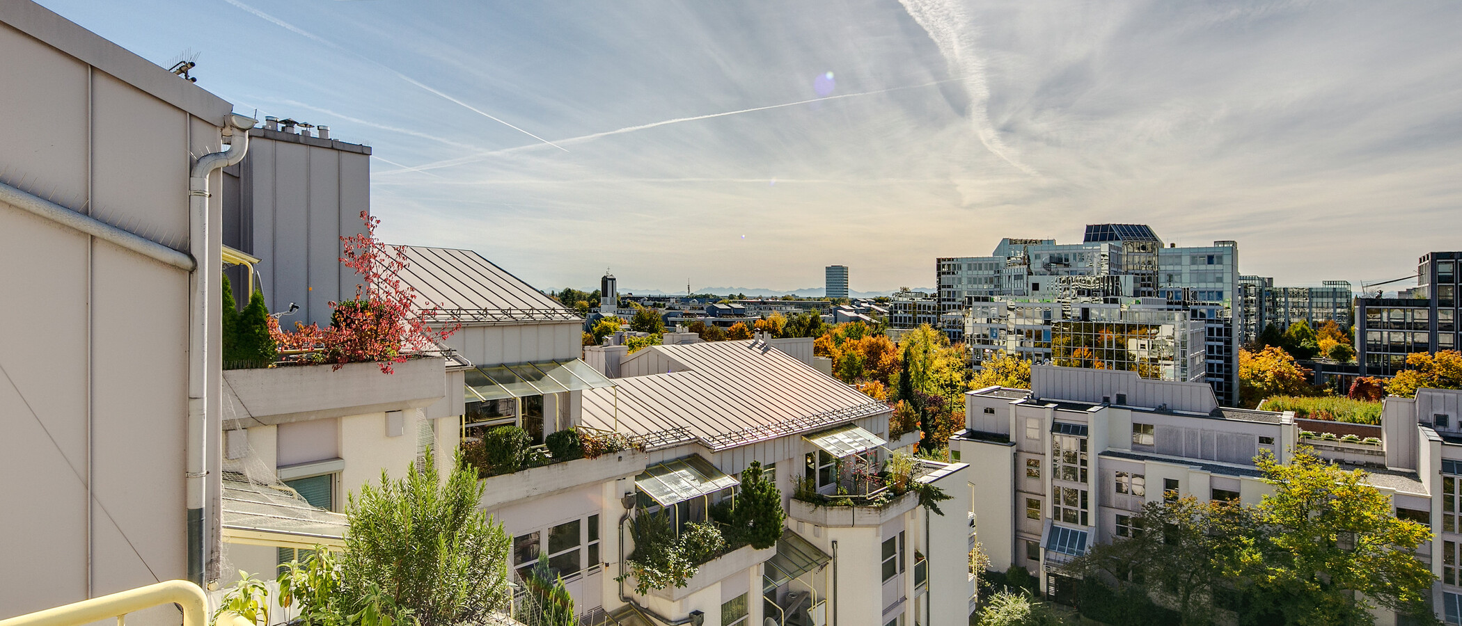 Апартамент с покривна тераса München Arabellapark 01 Вижте 7279