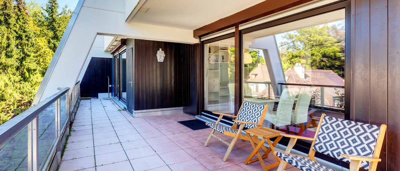 Çatı katı dairesi München Menterschwaige 01 Çatı terası 8181