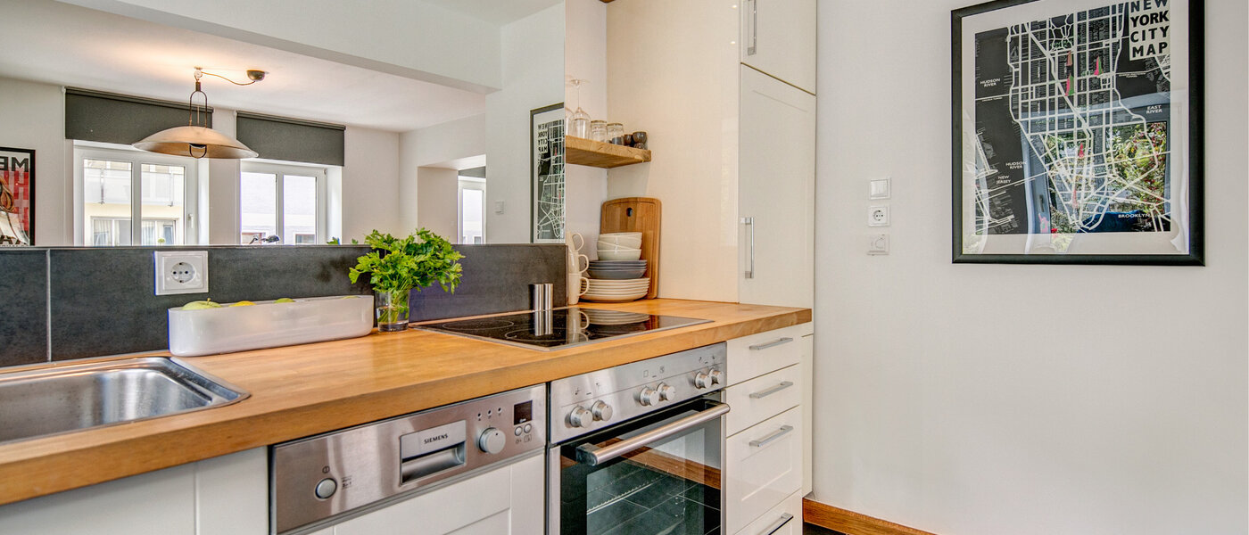 Плоский München Schwabing-West 02 Кухня 8918