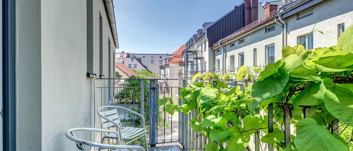 Stanovanje s strešno teraso München Altstadt 01 Balkon 9009