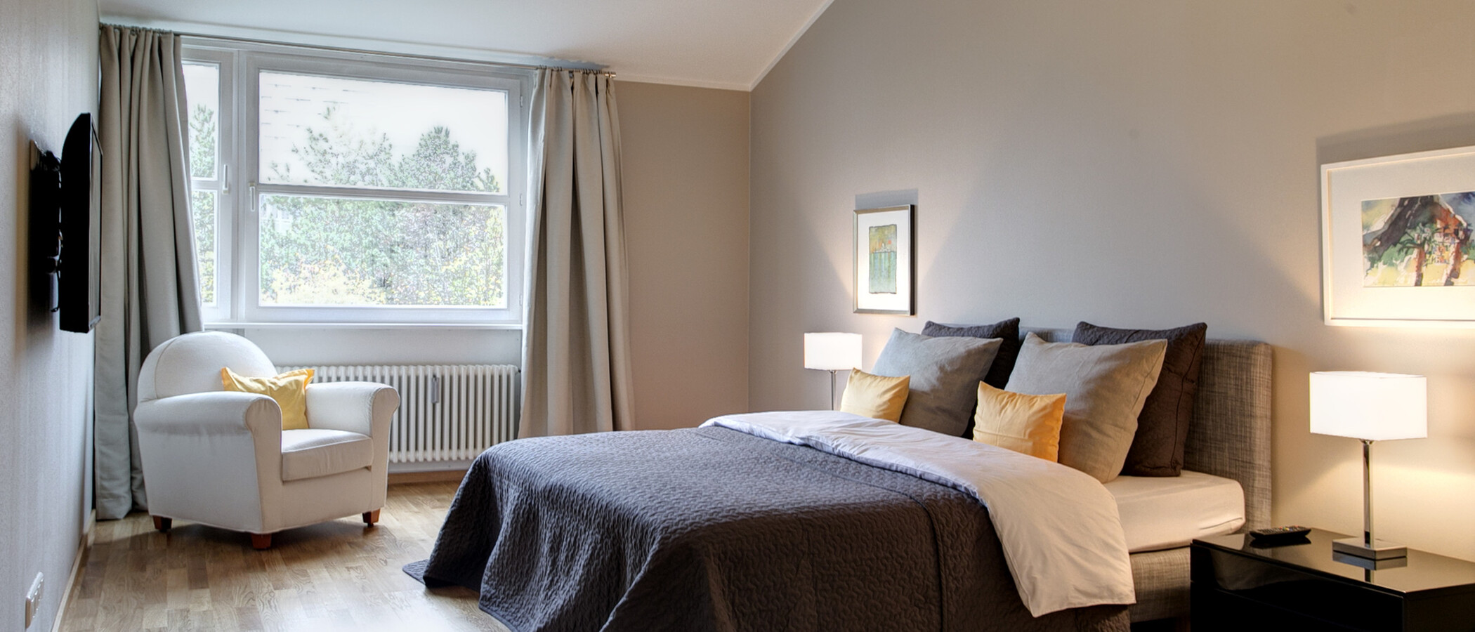 Apartamento com terraço no telhado München Arabellapark 01 Dormir 9024