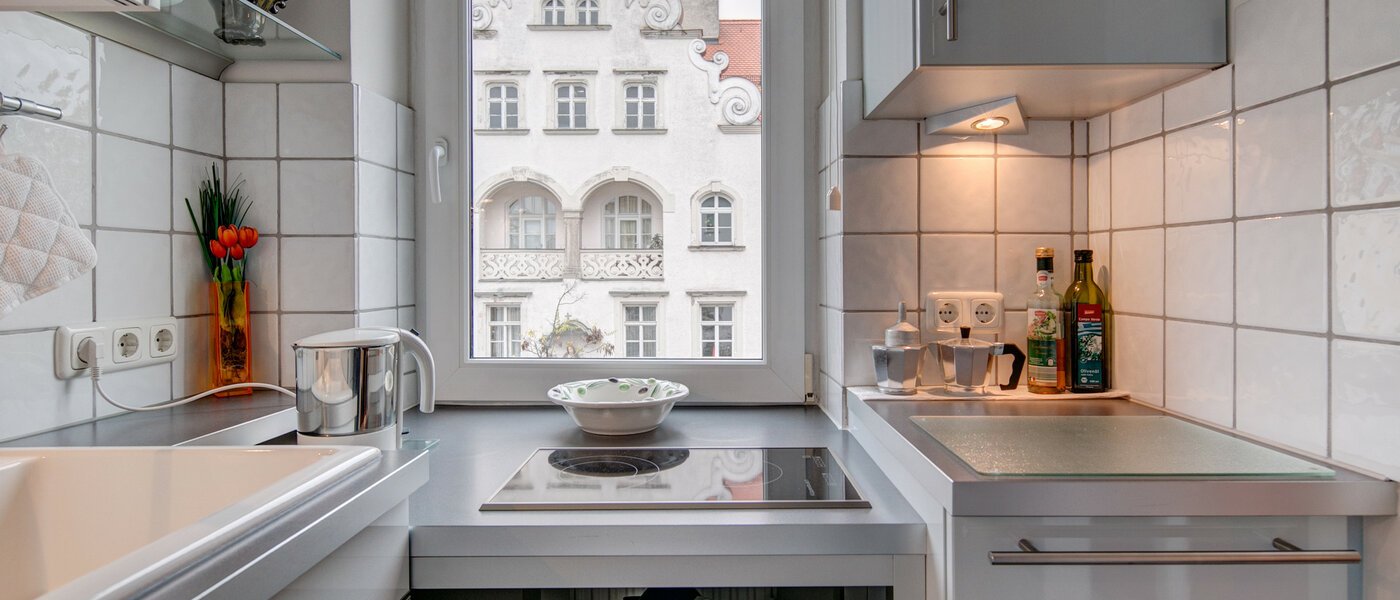 Плоский München Glockenbachviertel 01 Кухня 9081