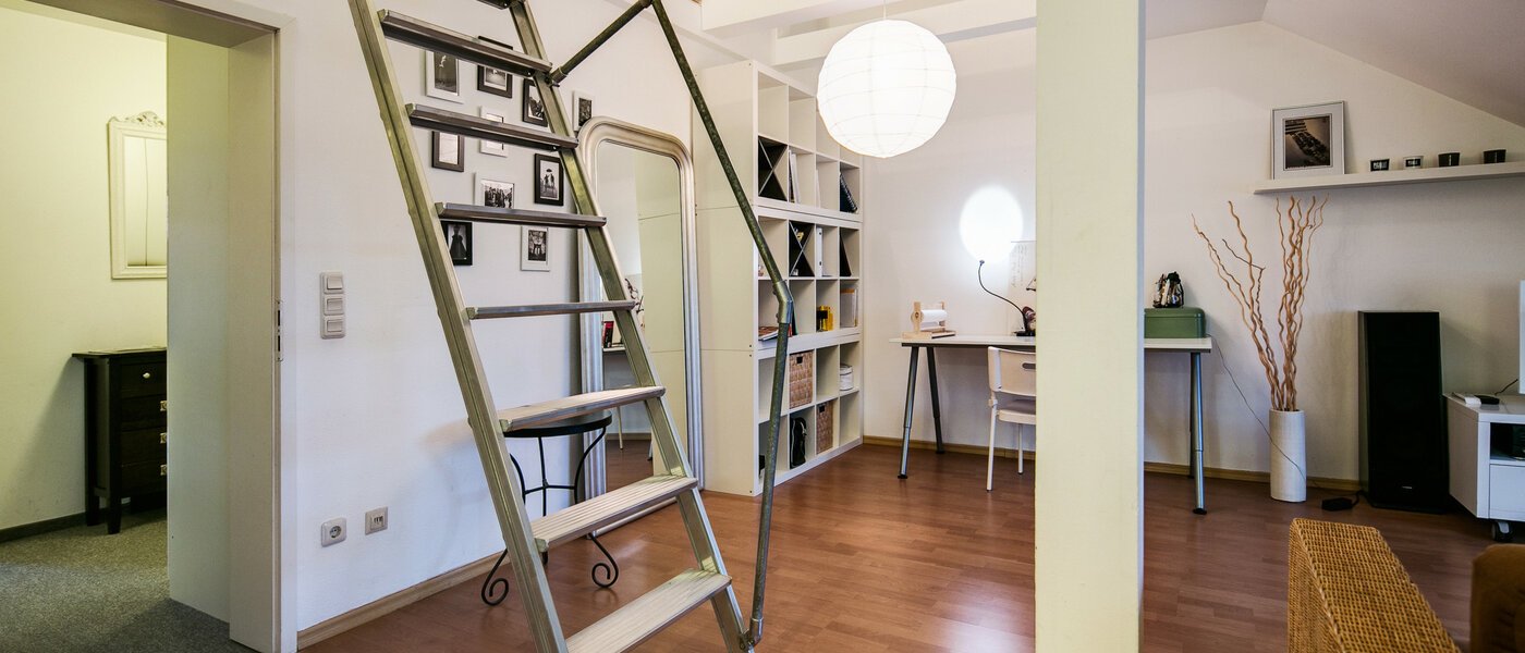 Podkrovní byt München Obergiesing 05 Living 9124