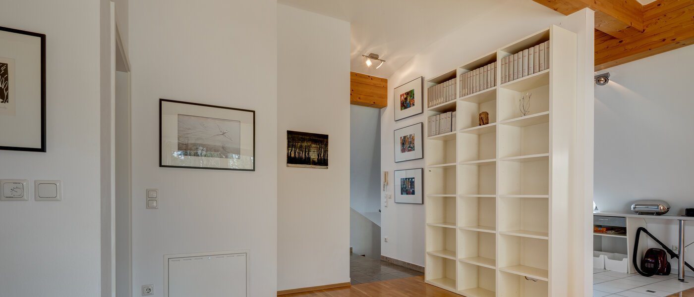 Stanovanje s strešno teraso München Bogenhausen 04 Dnevna soba 9274