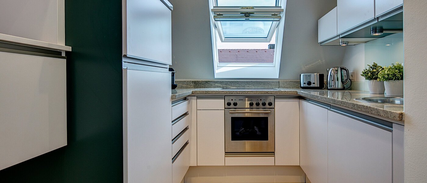 옥상 테라스 플랫 München Schwabing-Nord (zw. Belgrad- & Leopoldstraße) 01 주방 9584