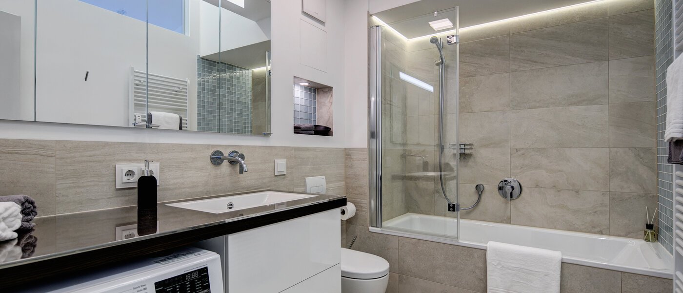 옥상 테라스 플랫 München Schwabing-Nord (zw. Belgrad- & Leopoldstraße) 02 욕실 9584