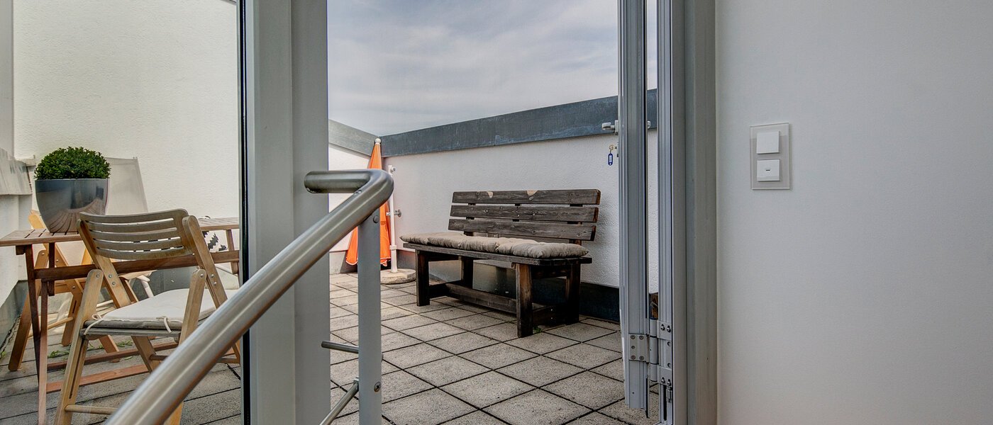 옥상 테라스 플랫 München Schwabing-Nord (zw. Belgrad- & Leopoldstraße) 04 테라스 9584