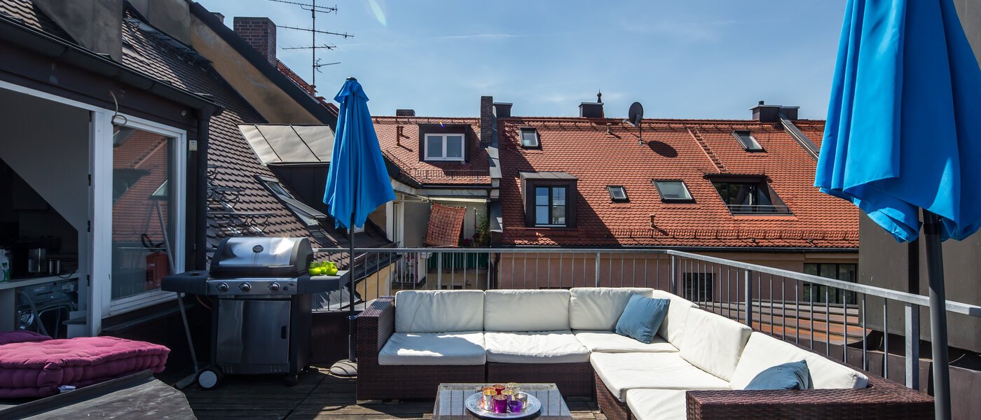 Byt so strešnou terasou München Maxvorstadt - Universitätsviertel 02 Terasa 9606