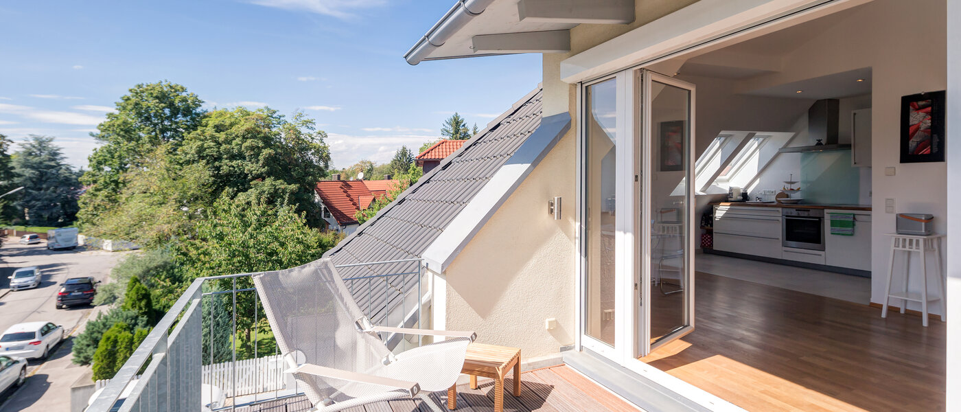 Byt so strešnou terasou München Obermenzing 03 Terasa 9637