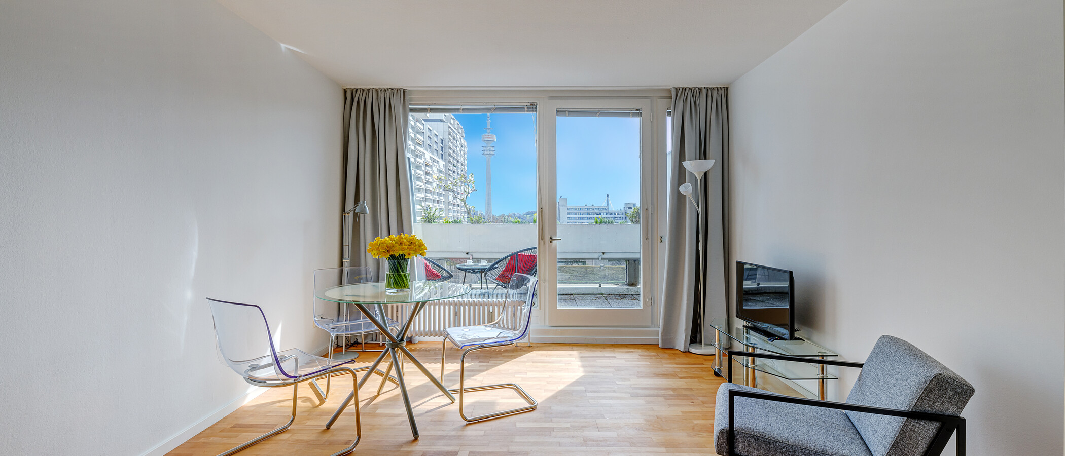 Flat München Olympiadorf 01 Stue og oppholdsrom 9781