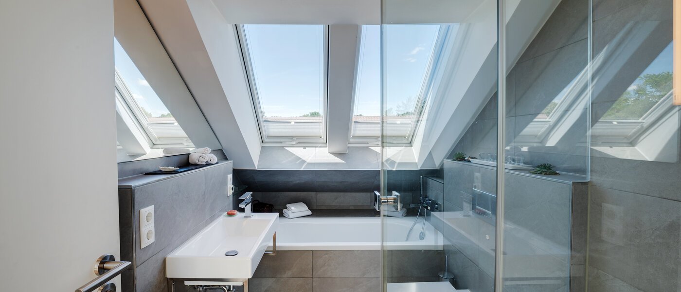 Apartamento com terraço no telhado München Untermenzing 01 Casa de banho 9794