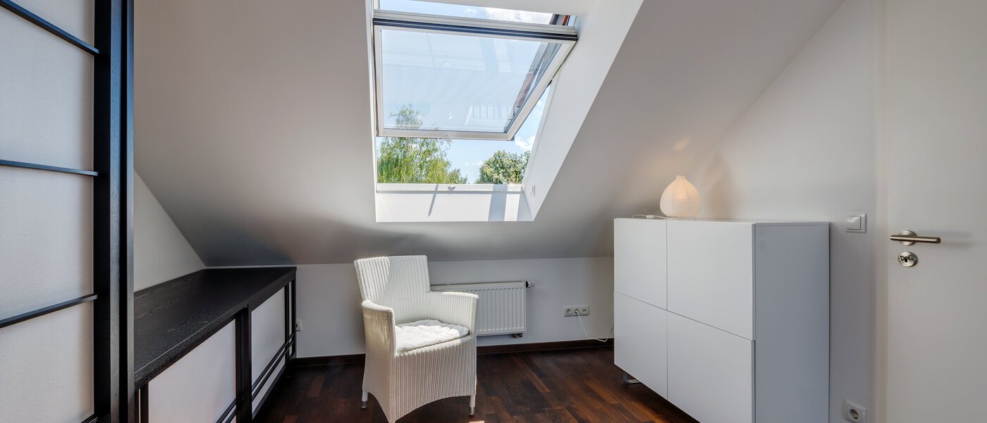 Apartamento com terraço no telhado München Untermenzing 03 Quarto de dormir 9794