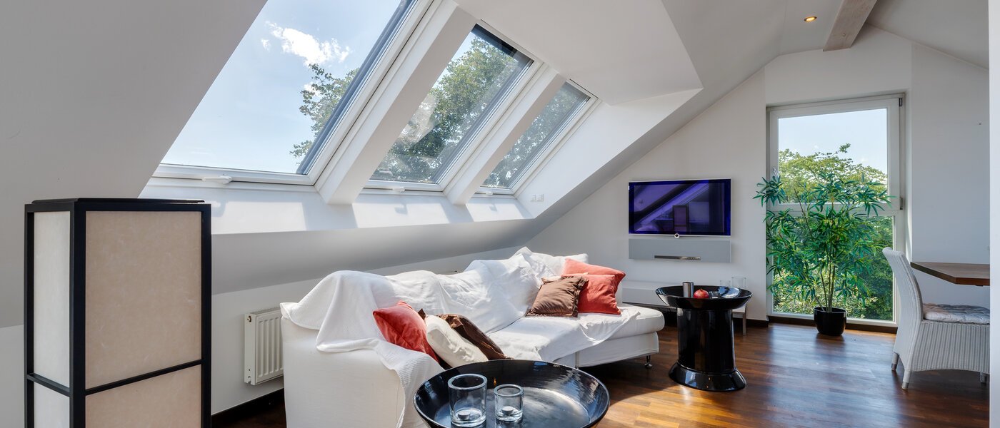 Apartamento com terraço no telhado München Untermenzing 02 Área de estar 9794