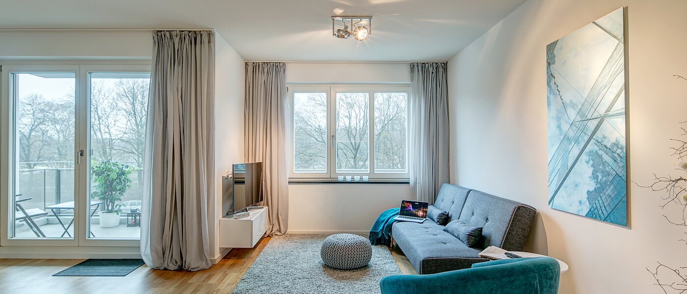 Плосък München Schwabing-Georgenschwaige 02 Living 9904